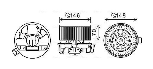 AVA QUALITY COOLING Вентилятор салона RT8576